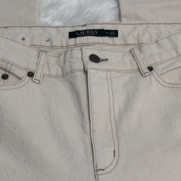 Ralph Lauren cream jeans premier straight 12 - Picture 2 of 6